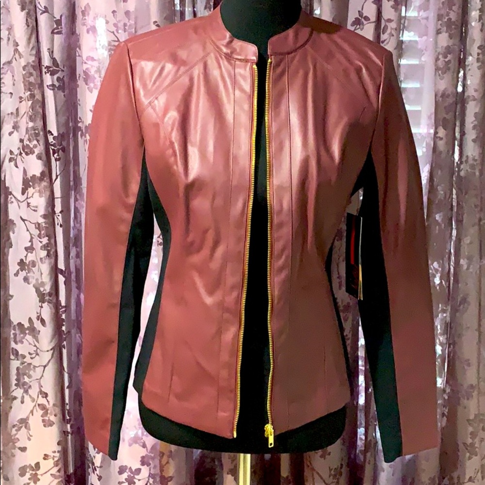 Sofia Vergara Faux Leather Jacket - Medium
